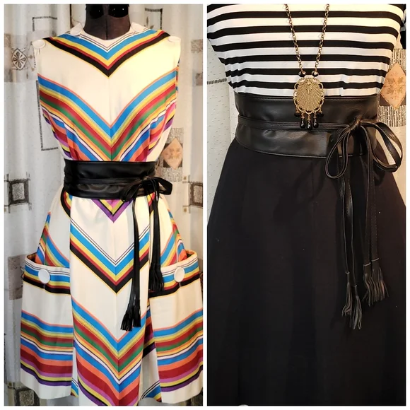 Vegan Leather Wrap Tassel Belt - Picture 1 of 13